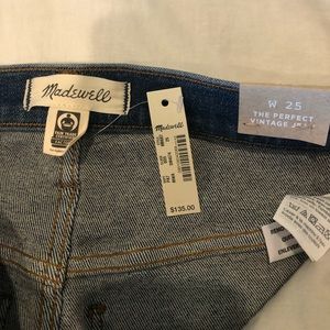 NWT Madewell Perfect Vintage High Rise Jeans